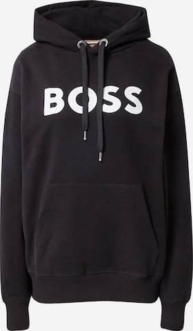 BOSS - Sweatshirt 'Econy' em preto: frente