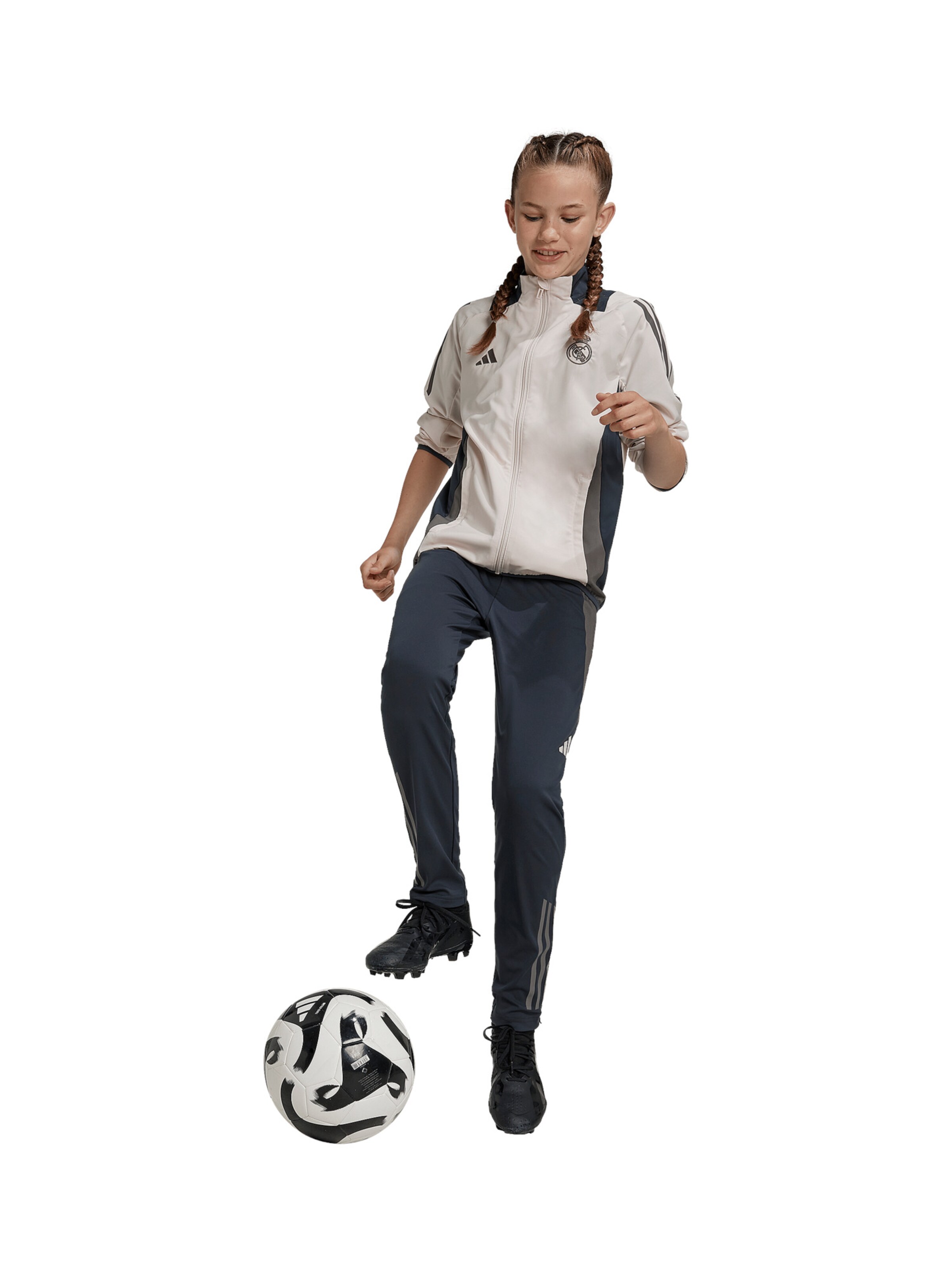 ADIDAS PERFORMANCE Tapered Sporthose in Schwarz: Vorderseite