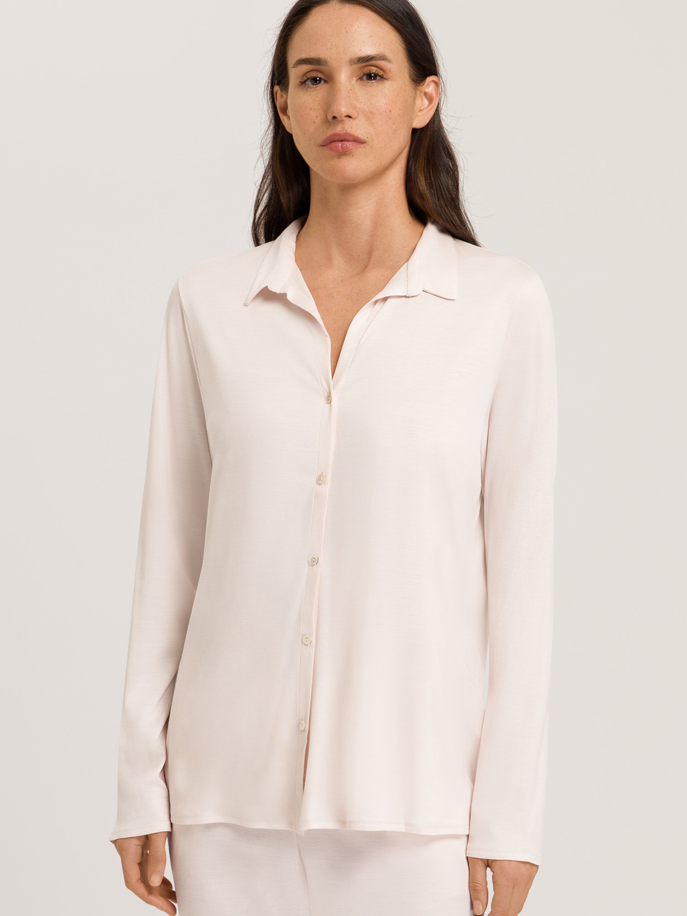 Chemise de nuit Grand Central Hanro en Rose Blanc Casse ABOUT YOU