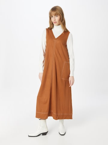 Warehouse Dress in Brown: front