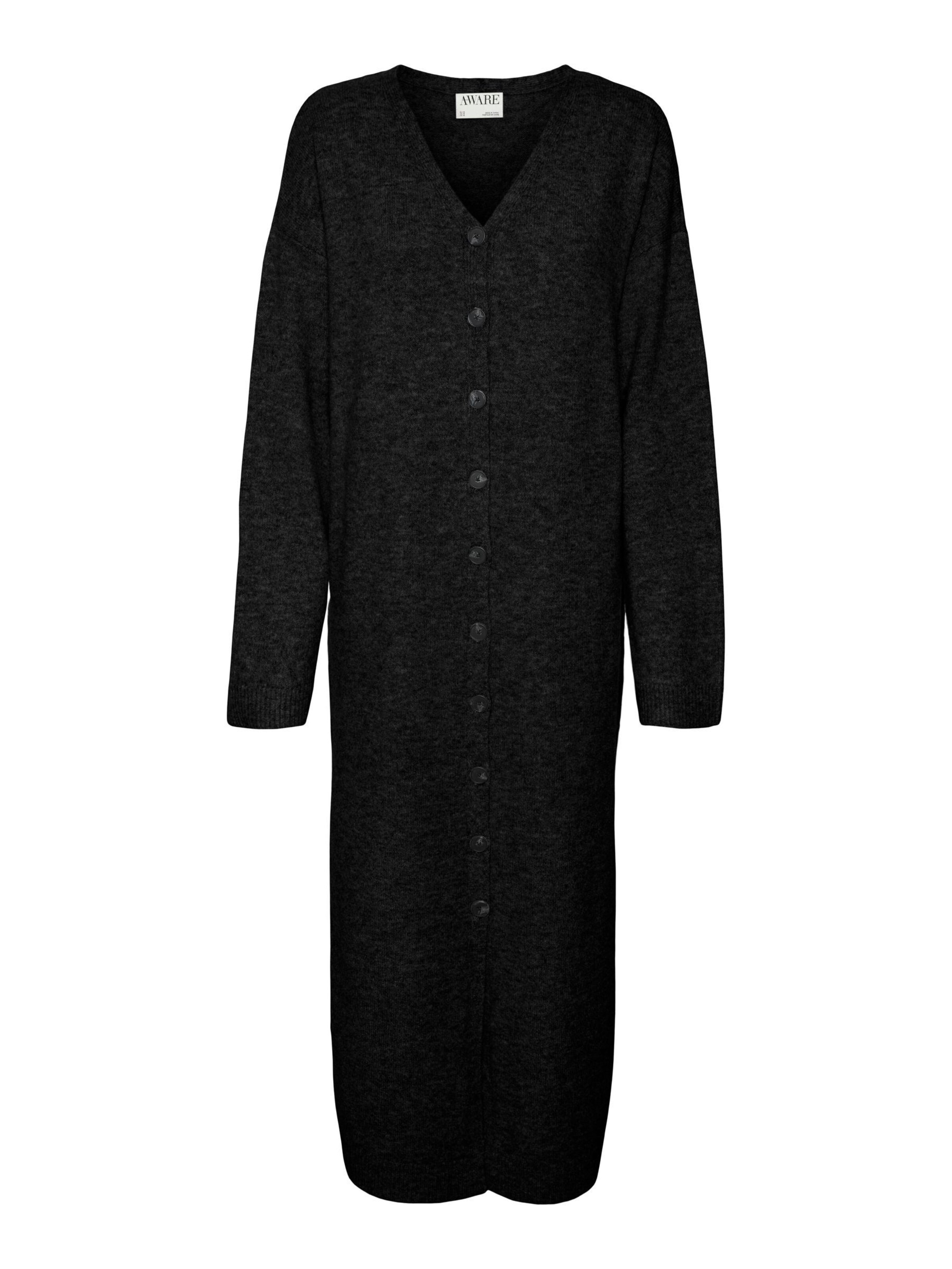 VERO MODA Cardigan 'AWNINNA' i L i sort-meleret, Produktvisning
