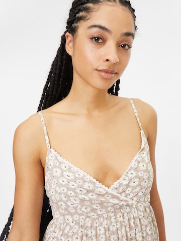 AÉROPOSTALE Sommarklänning 'BOHO BABYDOLL' i beige