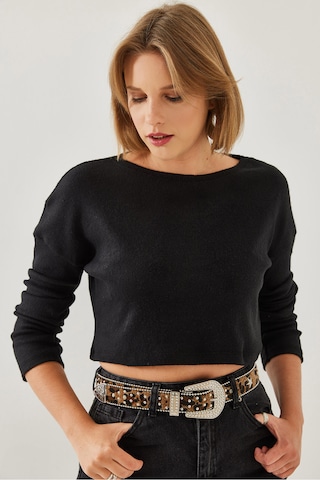 Pull-over Bianco Lucci en noir : devant
