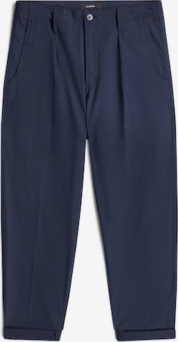 G-STAR O 5 pockets-'Pleated Chino Relaxed Tapered' in Blau: Vorderseite