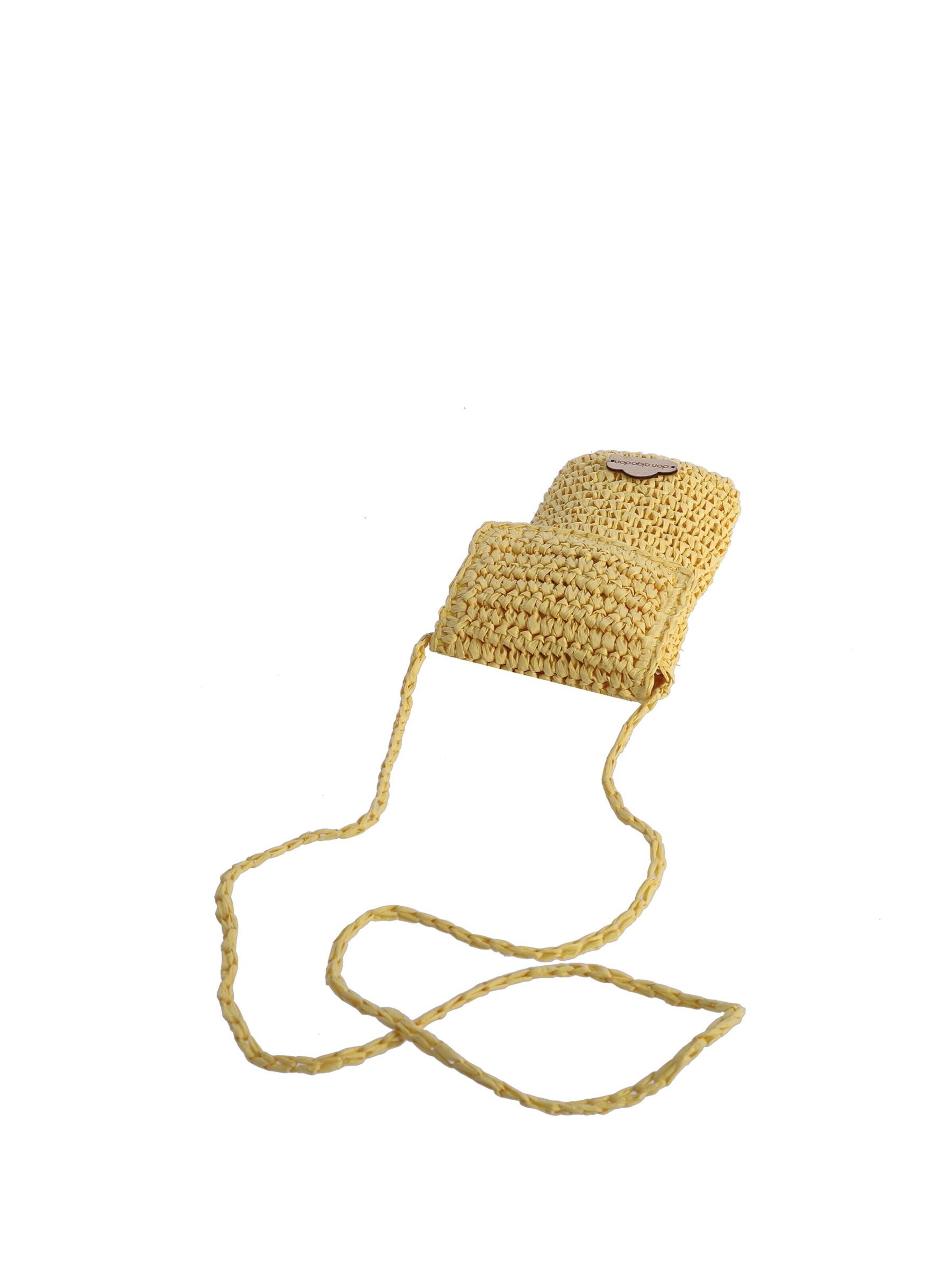Don Algodon - Bolso de hombro 'Porta móvil para mujer DON ALGODON Sinfronia con cremallera' en amarillo