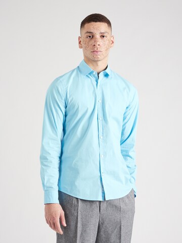SCOTCH & SODA Regular fit Button Up Shirt 'Essential' in Blue: front