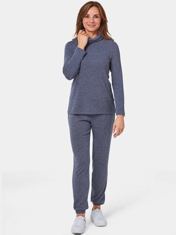 Goldner Pullover in Blau