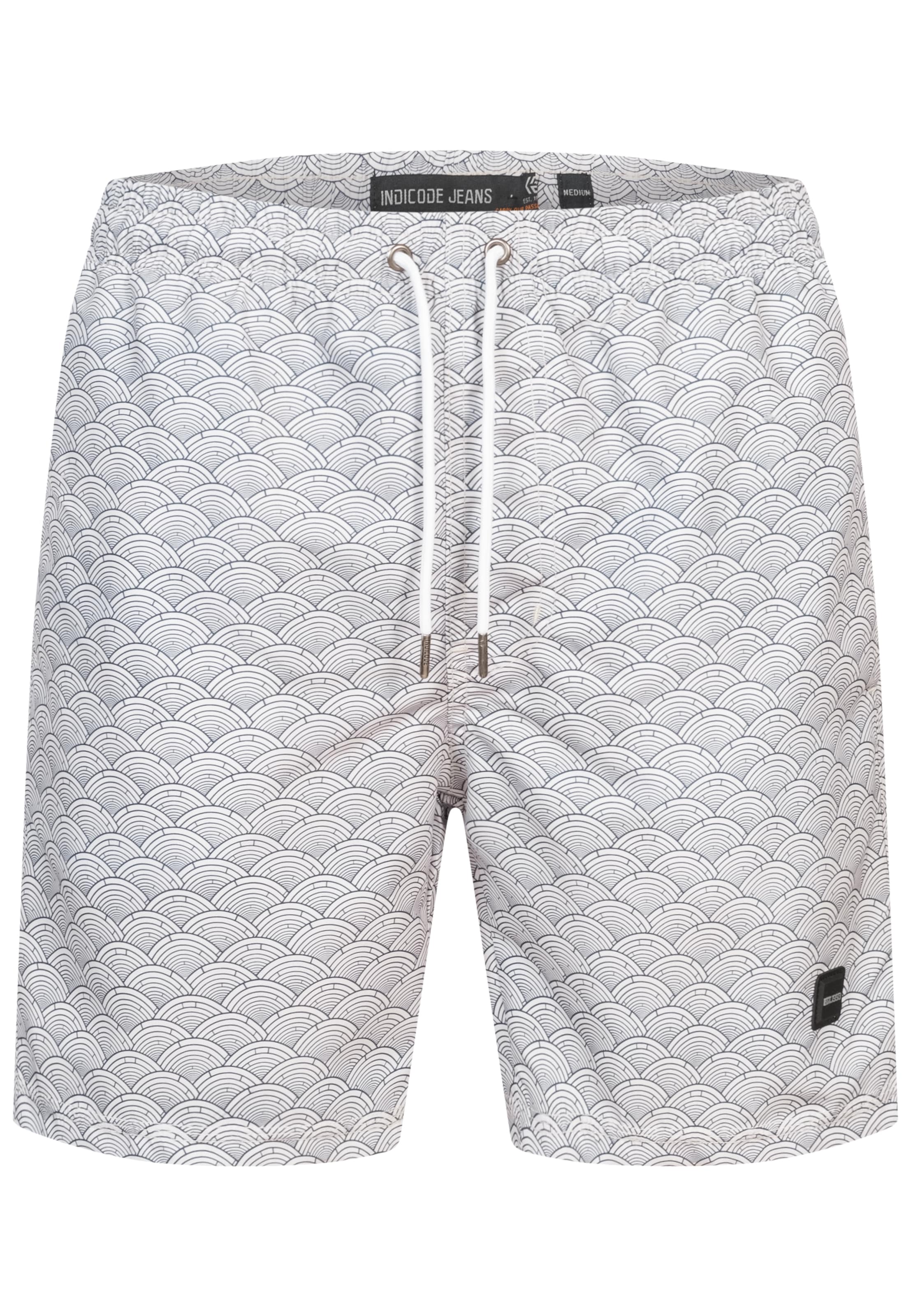 INDICODE JEANS Badeshorts 'Santonio' in Weiß: Vorderseite