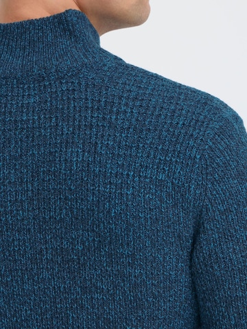 BLEND Gebreid vest ' BHMPattix ' in Blauw