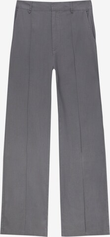 Pull&Bear Loose fit Pleated Pants in Grey: front