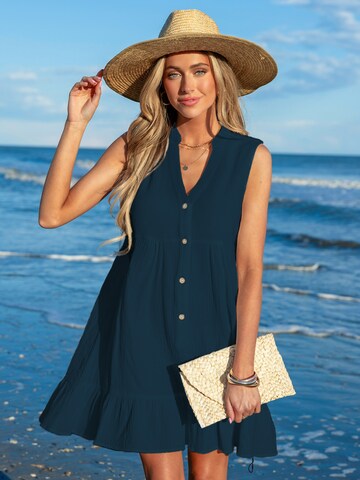 Cupshe Beach Dress in Blue: front