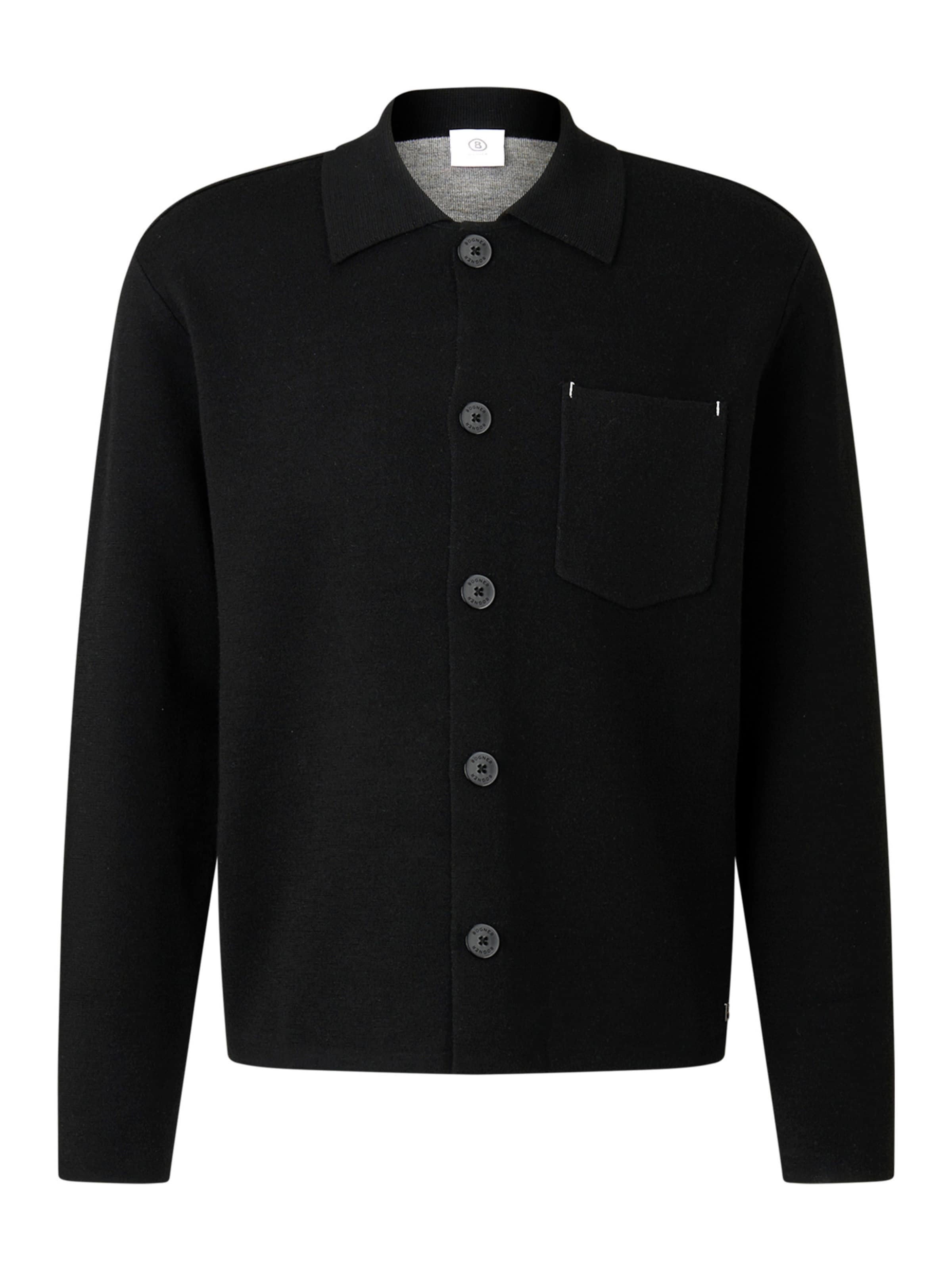 BOGNER Knit cardigan 'Olaf' in Black, Item view
