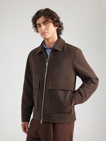 Lindbergh Between-Season Jacket in Brown: front
