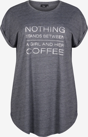 Zizzi - Camisa 'MALIS' em cinzento: frente