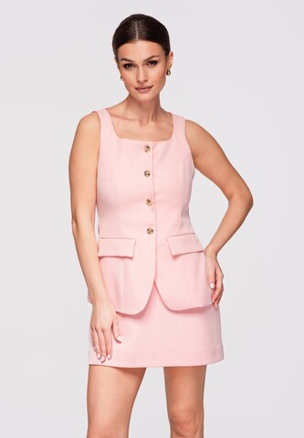 Robe fourreau Ombre en rose : devant