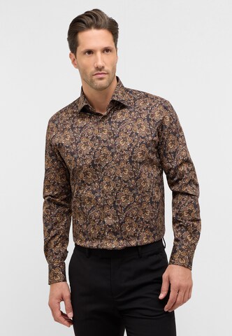 ETERNA Regular fit Button Up Shirt in Brown: front