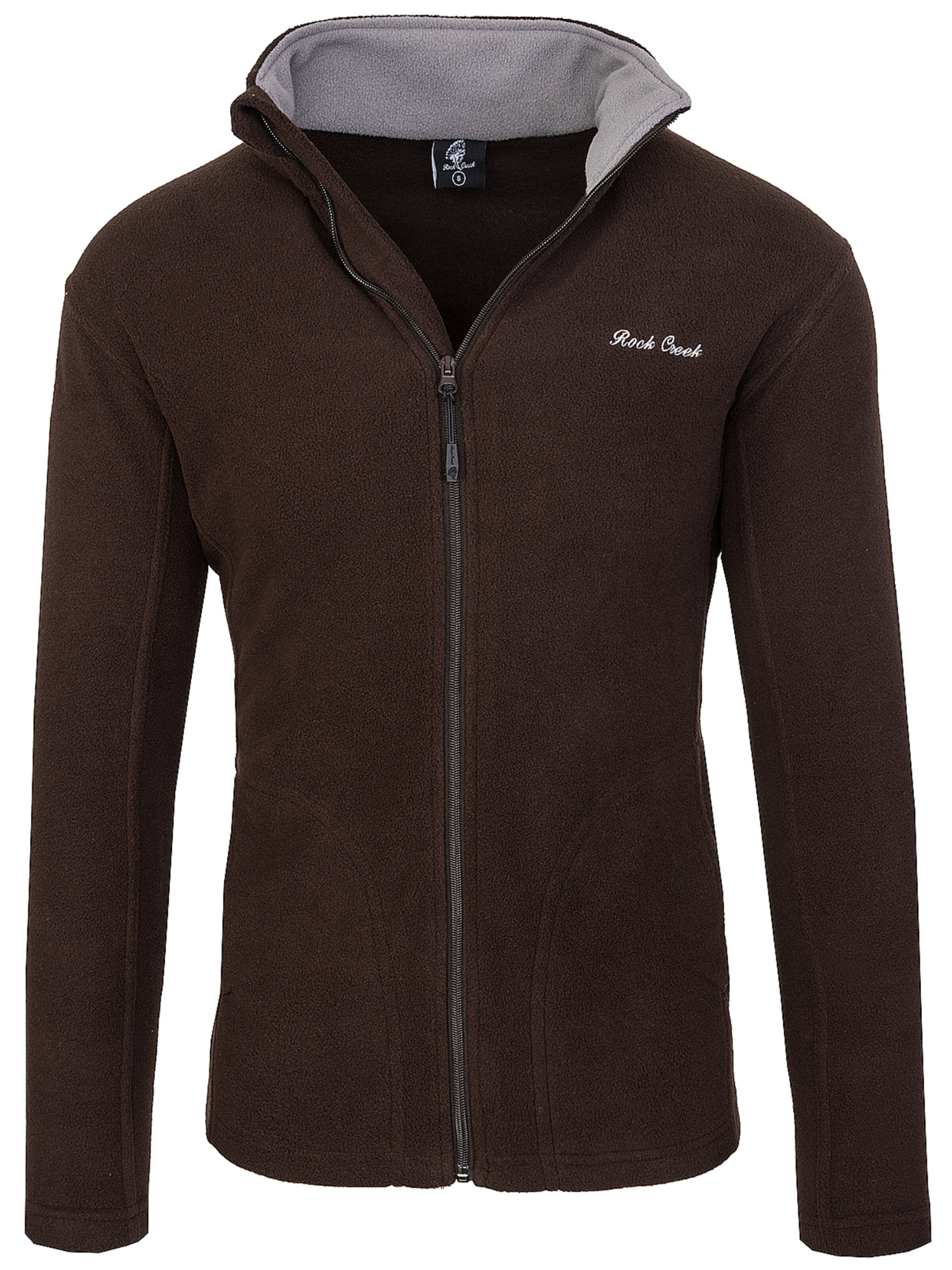 Rock Creek Fleecejacke in Braun: Vorderseite