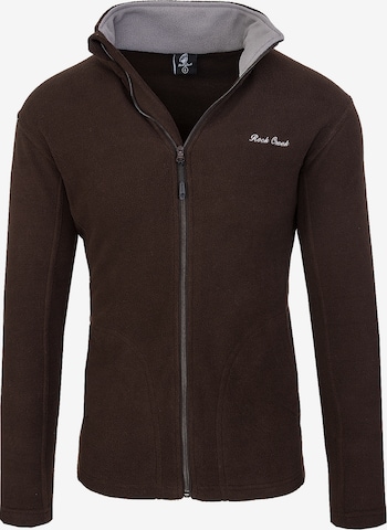 Rock Creek Fleecejacke in Braun: Vorderseite