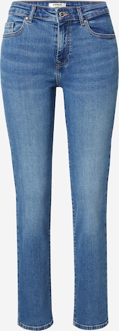 Coupe slim Jean 'Sui' ONLY en bleu : devant