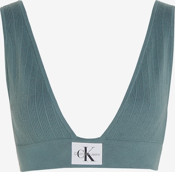 Bustier Haut Calvin Klein Jeans en vert : devant