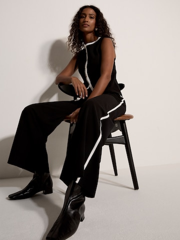 Wide Leg Pantalon ' ' Apricot en noir : devant