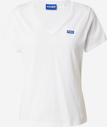 HUGO Blue Póló 'Classic' - fehér: elől