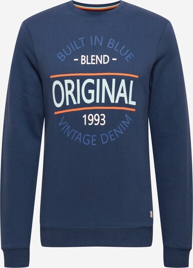 BLEND Sweater majica u morsko plava / narančasta / bijela, Pregled proizvoda