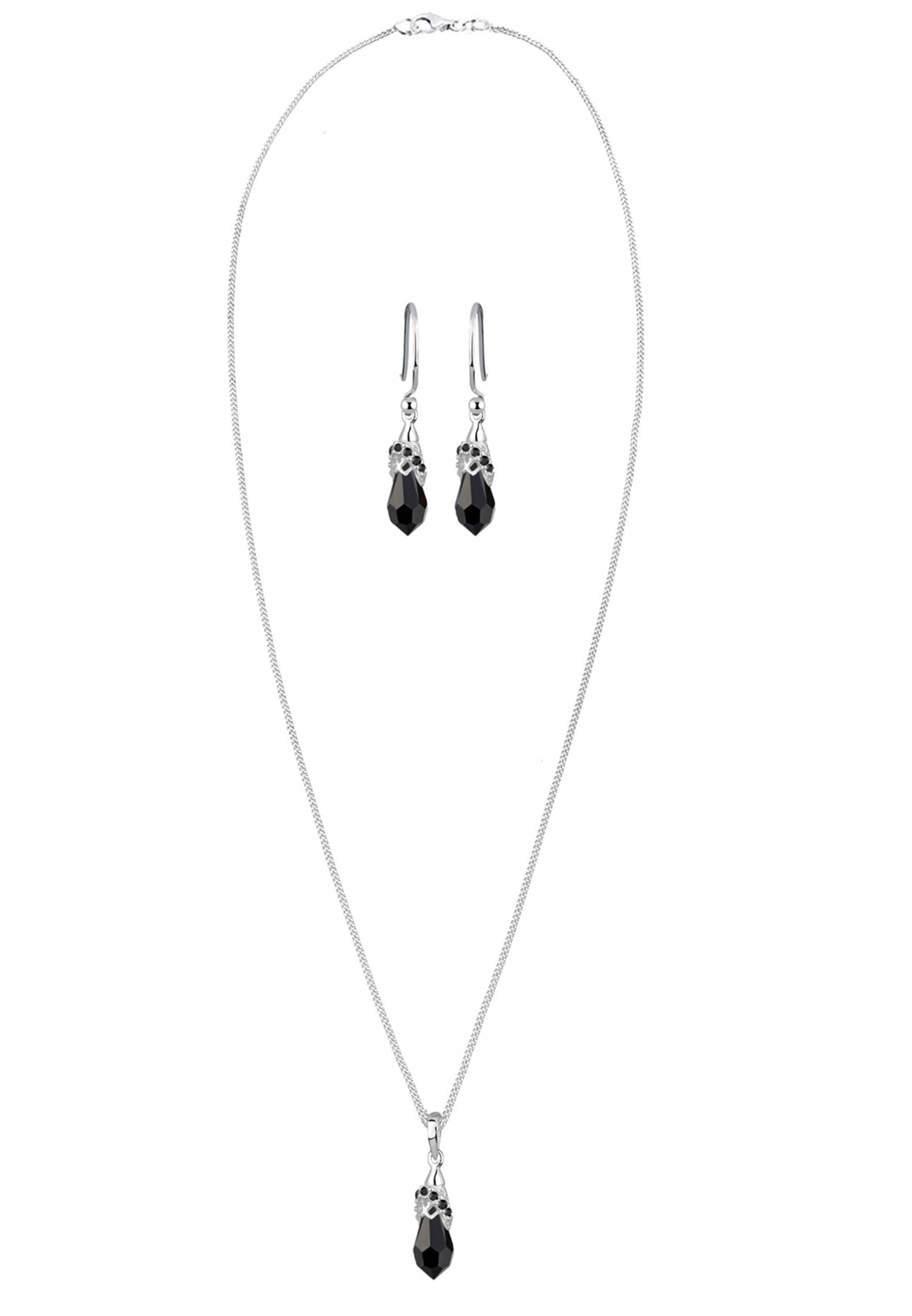 ELLI Sieraden set 'Tropfen' in Zilver: voorkant