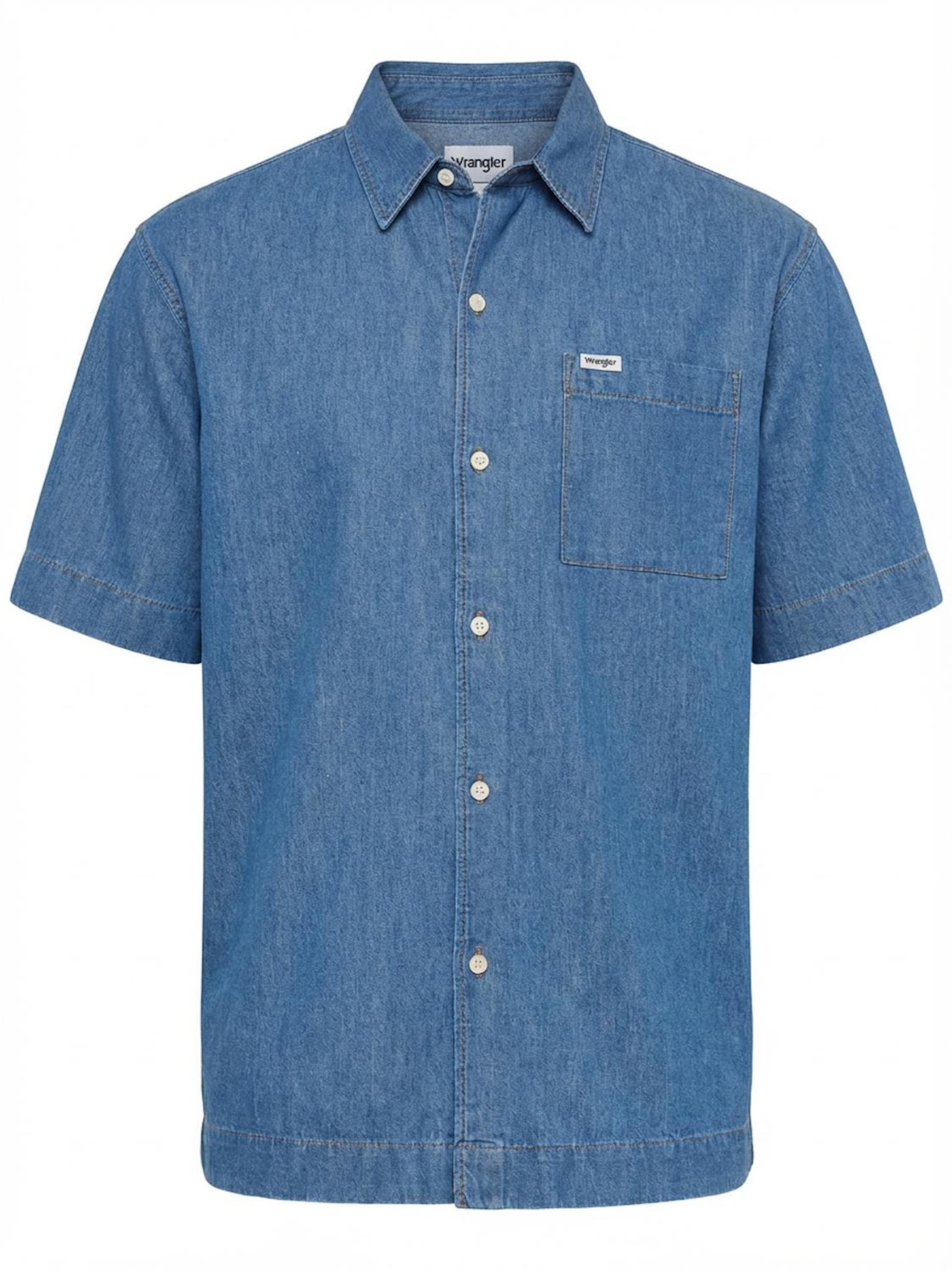 WRANGLER Shirt '1 PKT'‌‌‌‌‌‌‌ in blue denim, Produktansicht