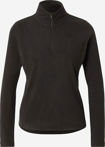 4F Спортен пуловер в черно: отпред