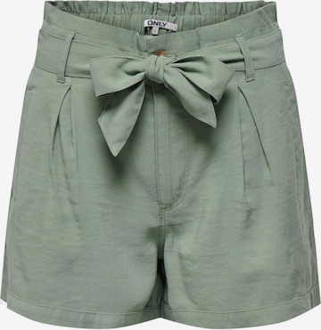 ONLY Loose fit Pleat-Front Pants 'Aris' in Green: front