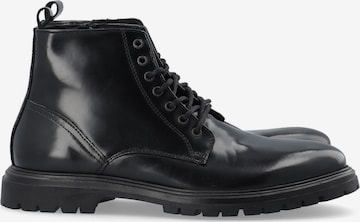 Bianco Lace-Up Boots in Black