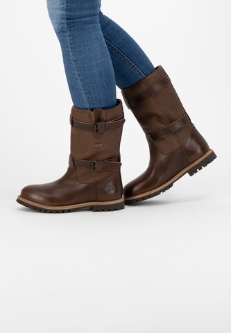 Travelin Boots 'Sweden' in Brown: front