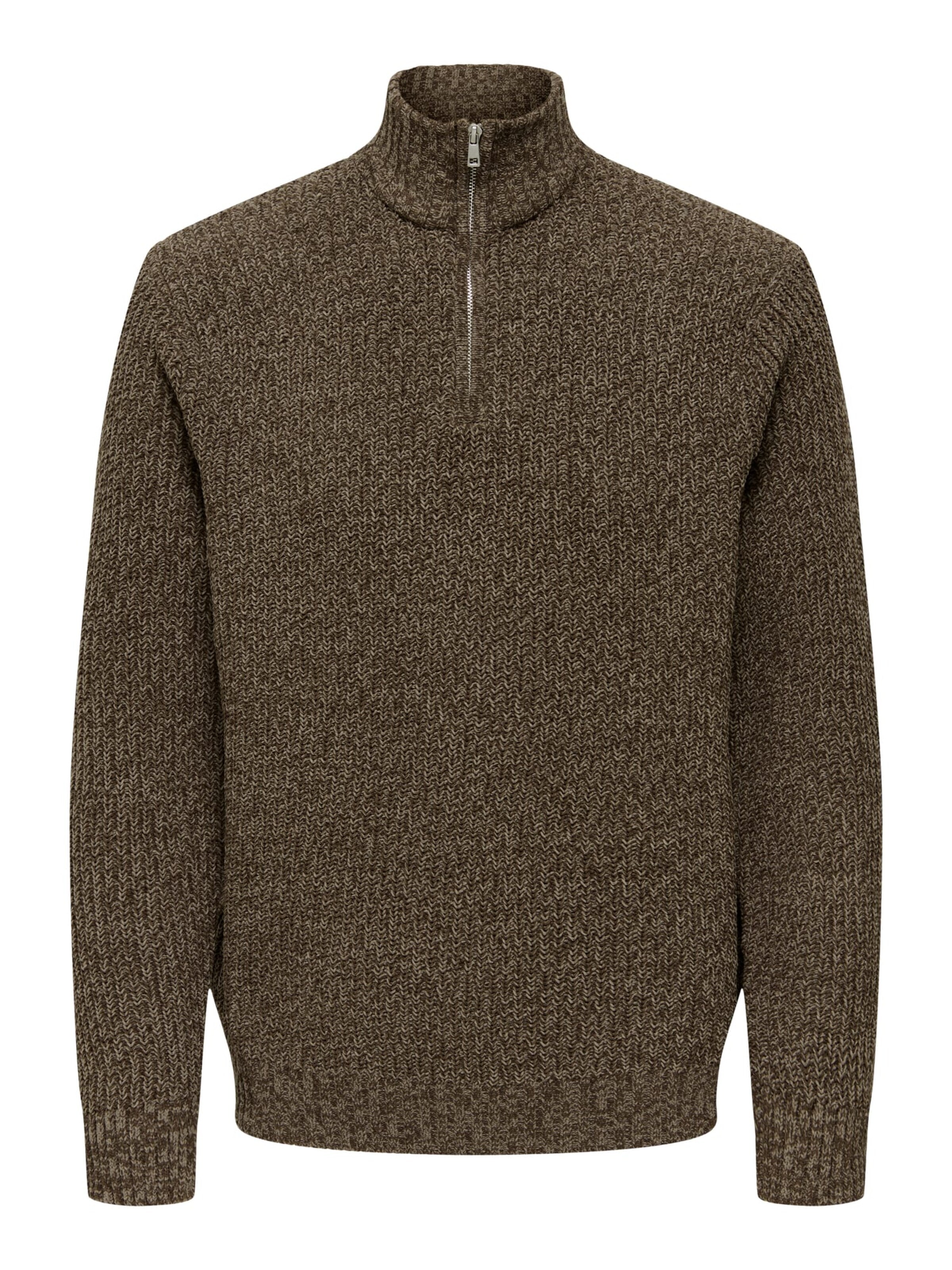 Only & Sons Sweater 'Join' in Brown: front