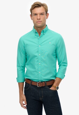 Superdry Overhemd in Groen: voorkant