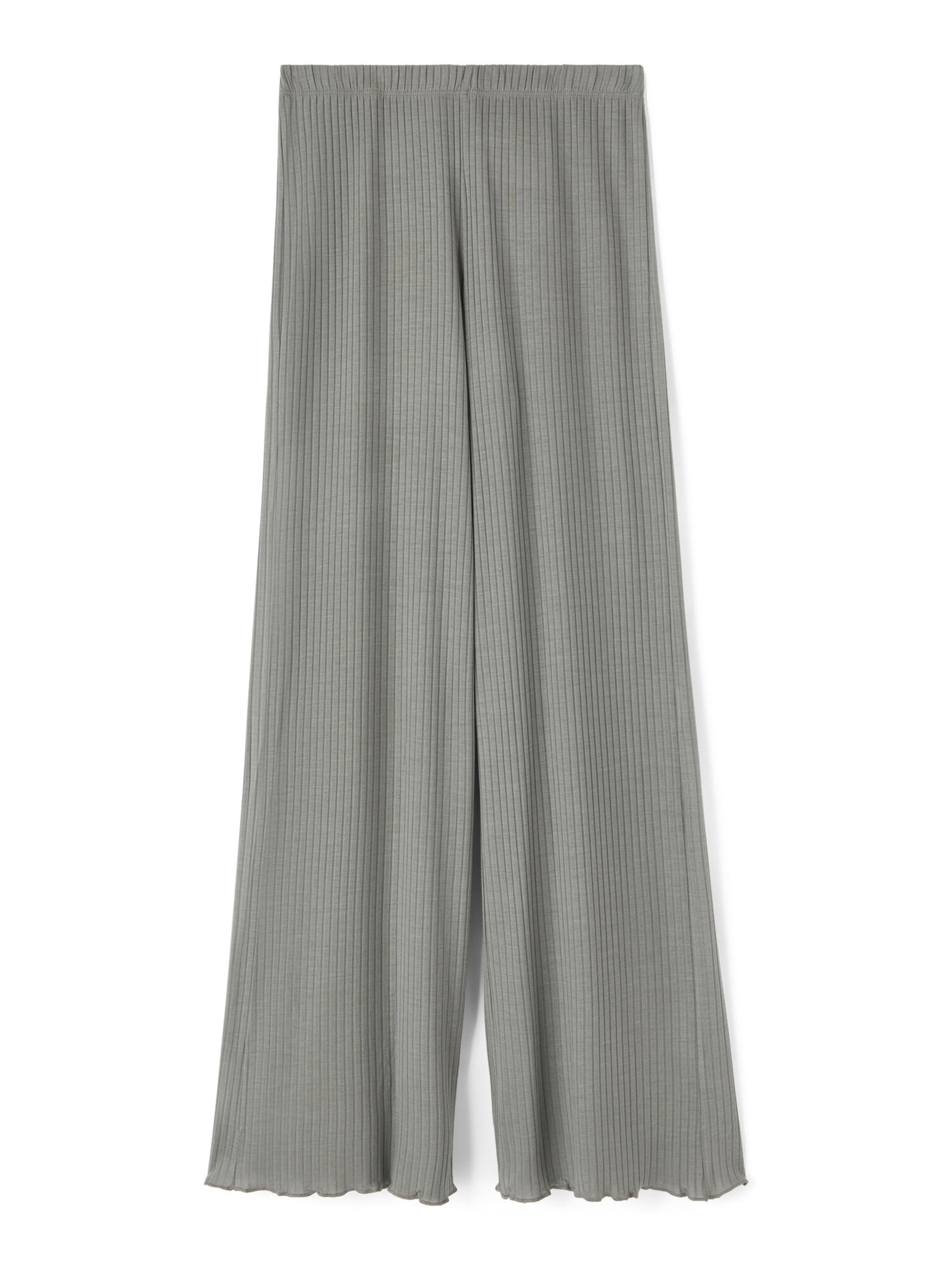 INTIMISSIMI Pajama Pants 'Soft Ribs' in Green: front