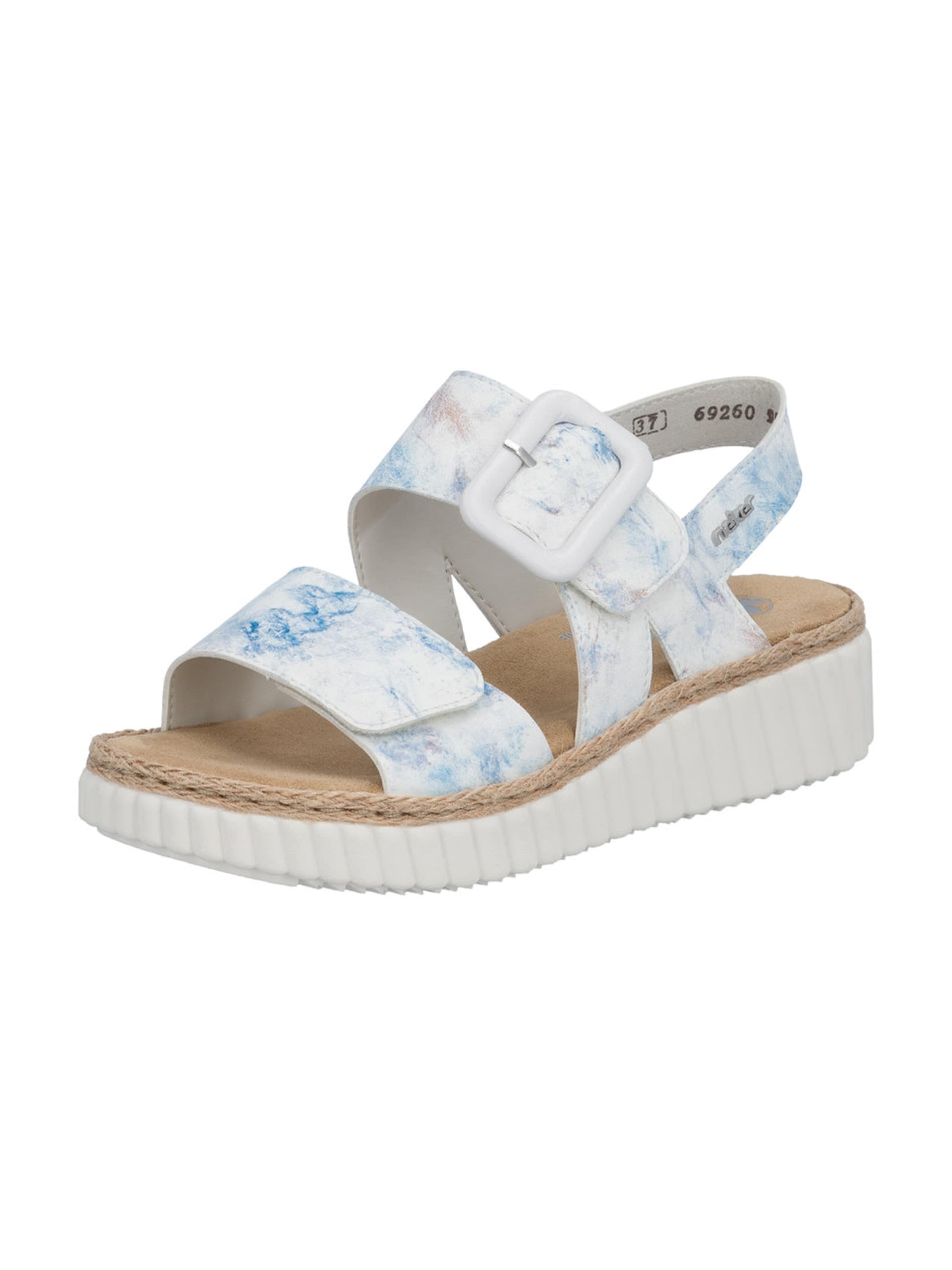 Rieker Pántos szandál - fehér: elől