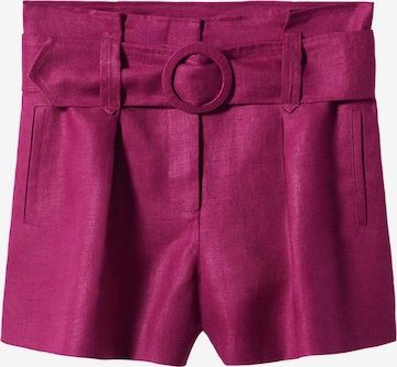 MANGO Regular Pleated Pants 'CECILE' in Pink: front