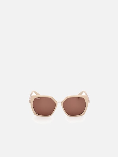 Max Mara Lunettes de soleil 'Maxmara MM0136 Shiny dark green 56/14/140 Women Sunglasses' en 56 en ivoire, Vue avec produit