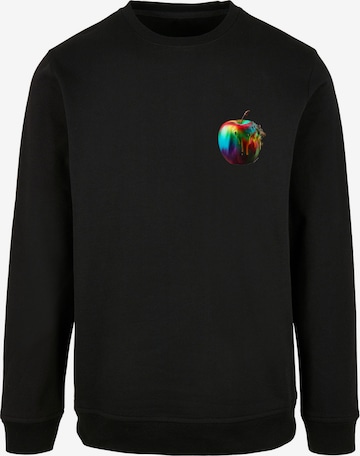 F4NT4STIC Sweatshirt 'Colorfood Collection - Rainbow Apple' in Schwarz: predná strana