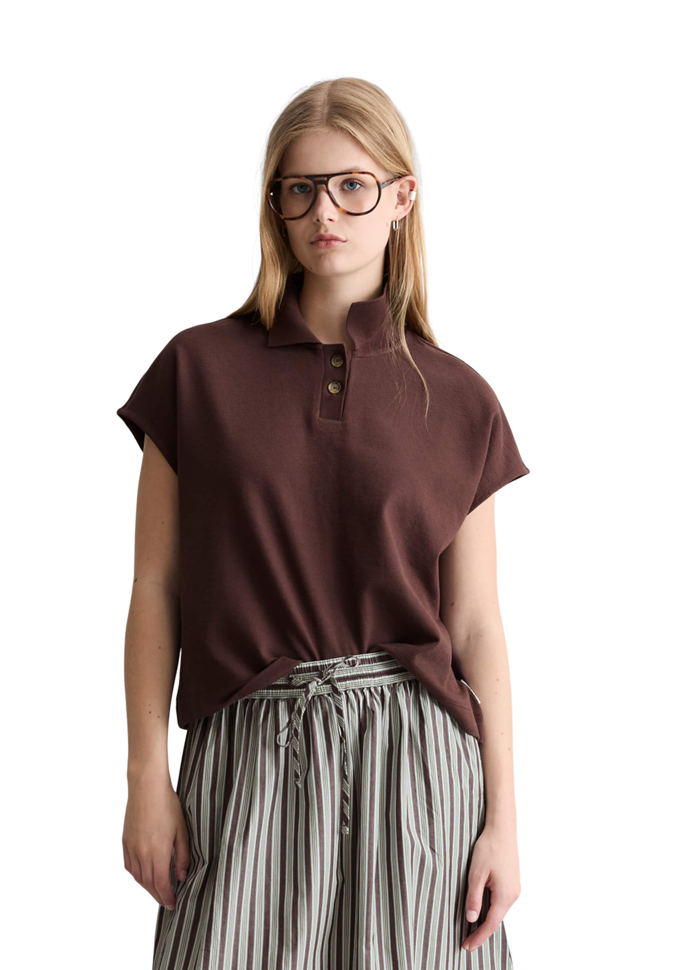 T-shirt Marc O'Polo DENIM en rouge : devant