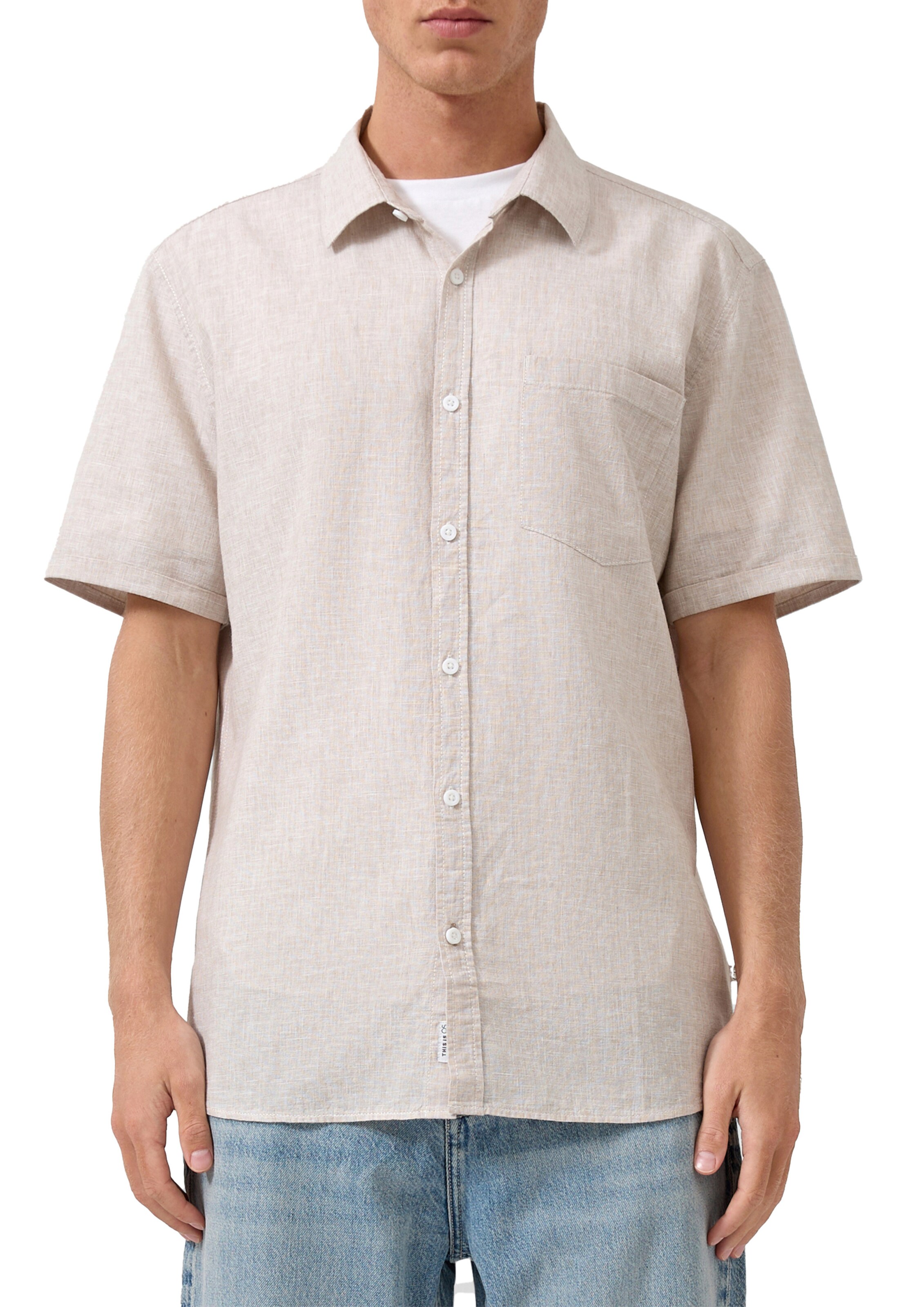 QS Comfort Fit Hemd in Beige