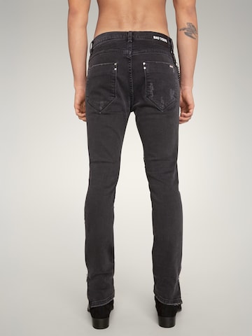 MAD TIGERS Slim fit Jeans 'VINTAGE BANDANA ARTPATCH' in Black