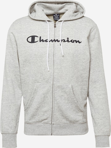 Champion Authentic Athletic Apparel - Casaco em moletão em cinzento: frente