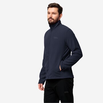 JACK WOLFSKIN Athletic Fleece Jacket in Blue