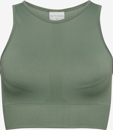 Superdry Bustier Sport bh in Groen: voorkant