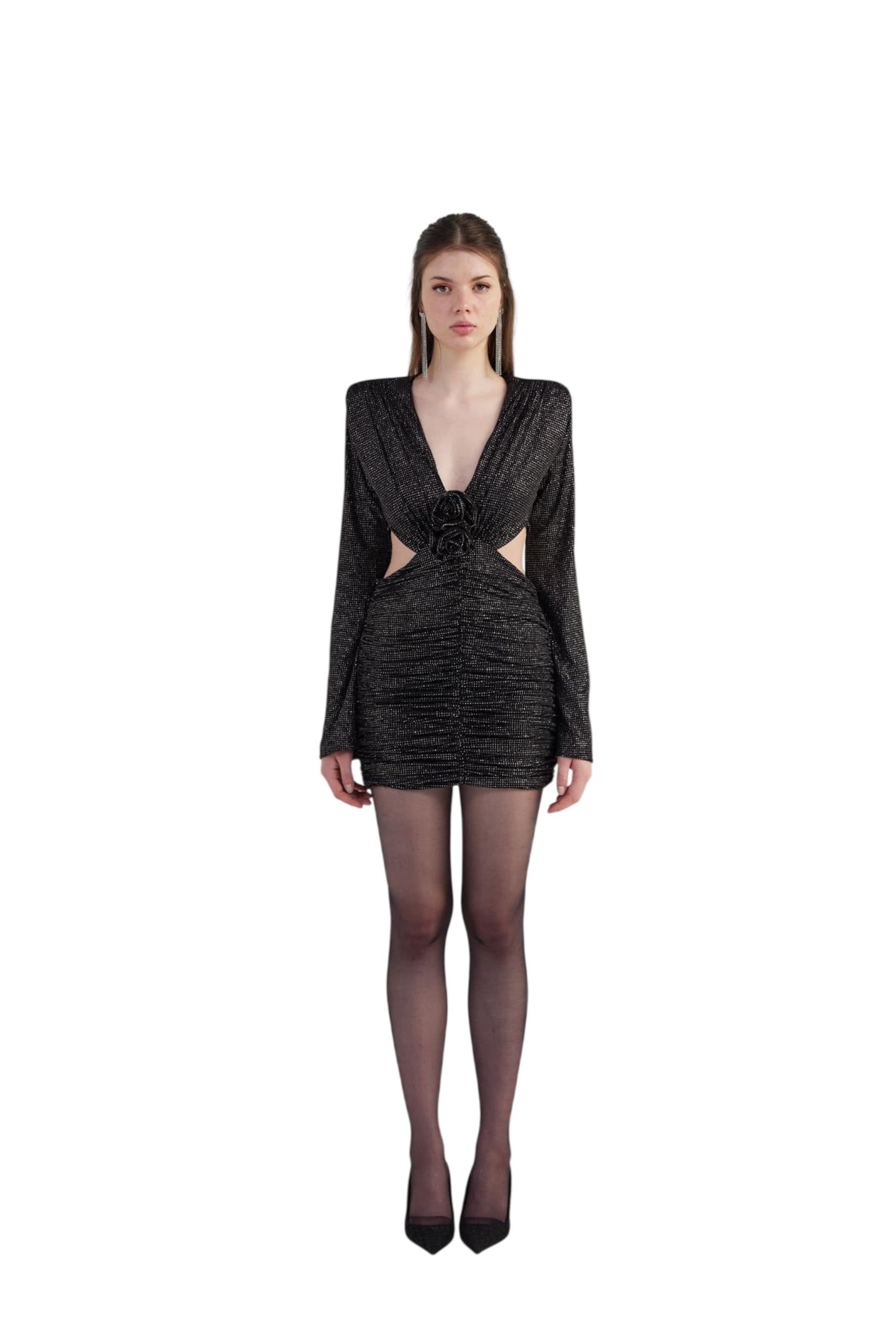 HOLLY LOLLY Jurk in Zwart: voorkant