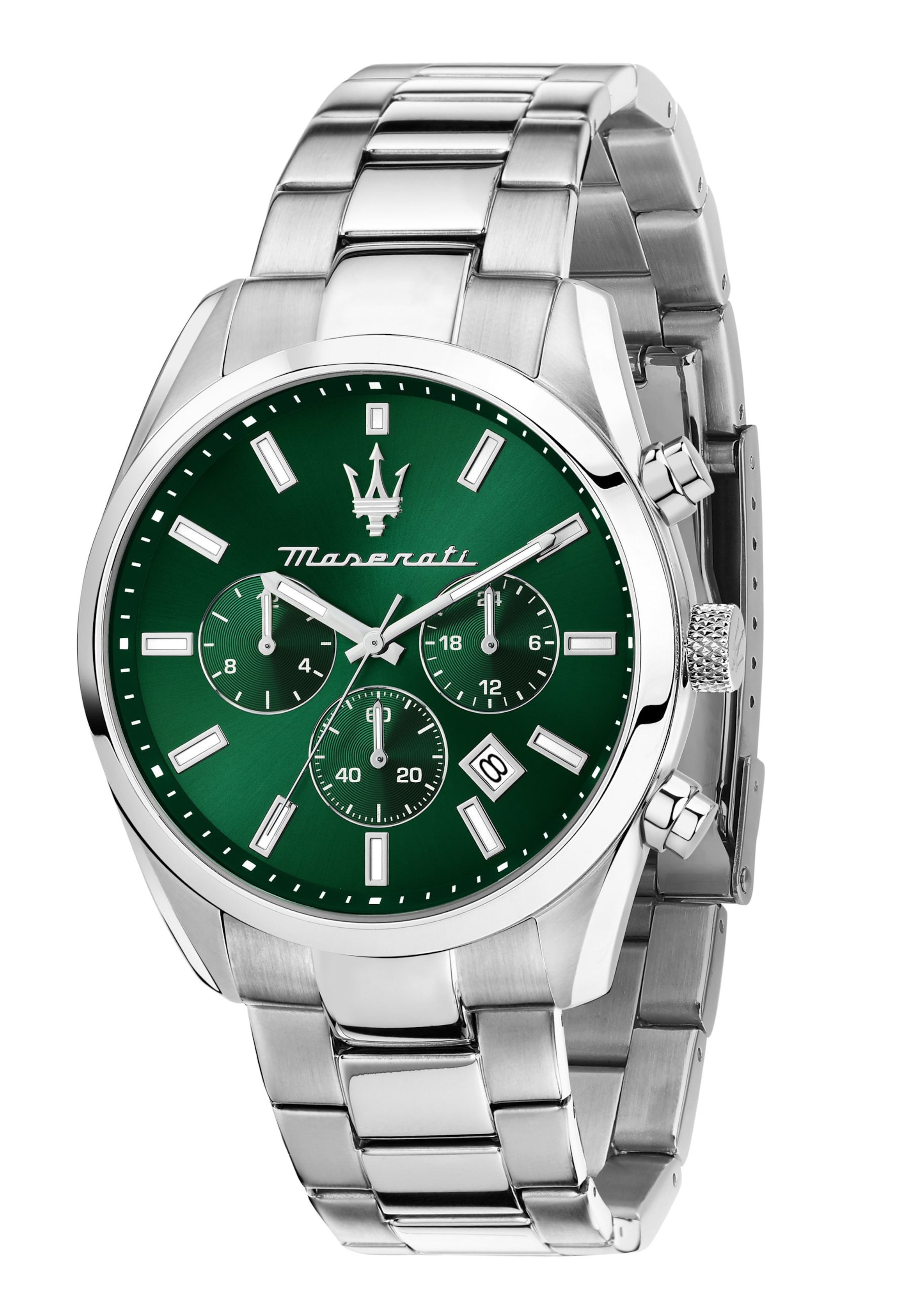 Maserati Analoguhr 'Attrazione' in Grau: Vorderseite