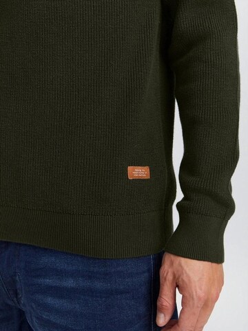 BLEND Gebreid vest 'Blend Half Zip Heren Trui – Schipperstrui met Rits – Coltrui Heren – Gebreide Sweater' in Zwart