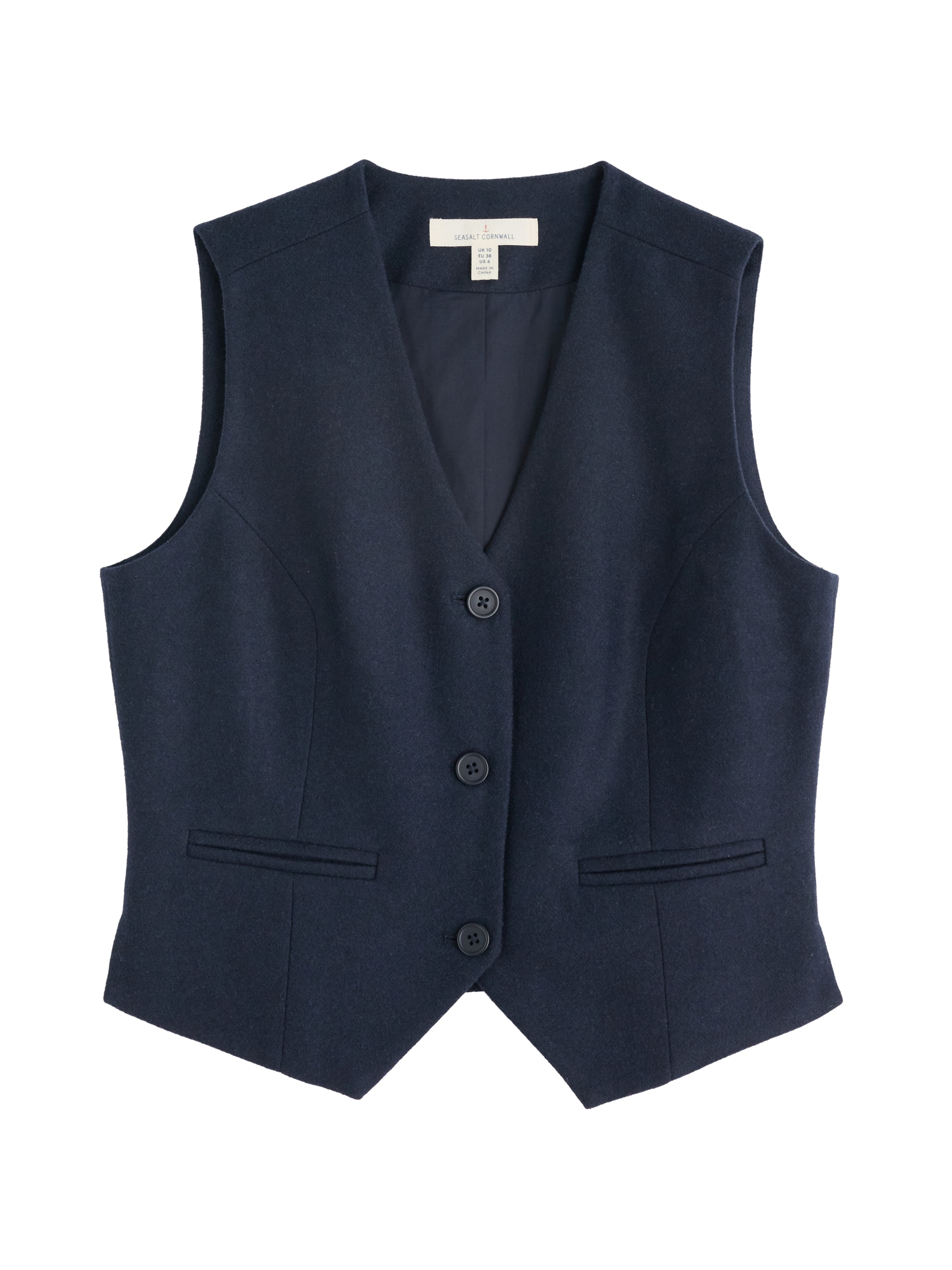 Seasalt Cornwall Vest 'Lowena' i blå: forside
